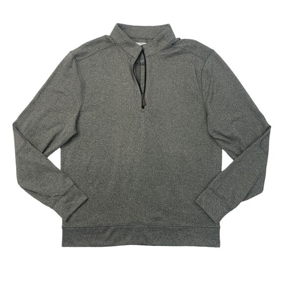 Greg Norman Sweatshirt Mens M Medium Gray Half Zip Mock Neck Golf Cover Up - Picture 1 of 12